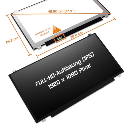 Led display matt - 17,3", passend